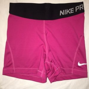 Pink Nike Pro Shorts